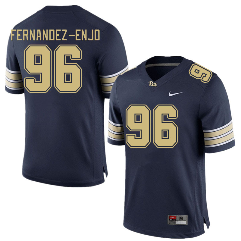 Men #96 Franco Fernandez-Enjo Pitt Panthers College Football Jerseys Stitched Sale-Navy